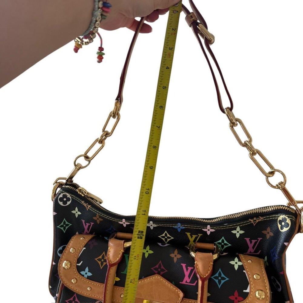 Louis Vuitton Rita Monogram Multi Black vtg Murakami Black RARE Authentic Y2K - Picture 13 of 15
